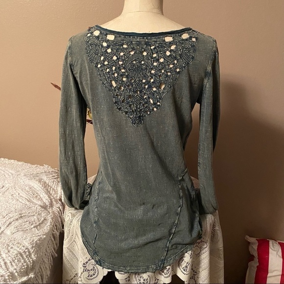 Free People Olive Green Top Size Small - Picture 2 of 14